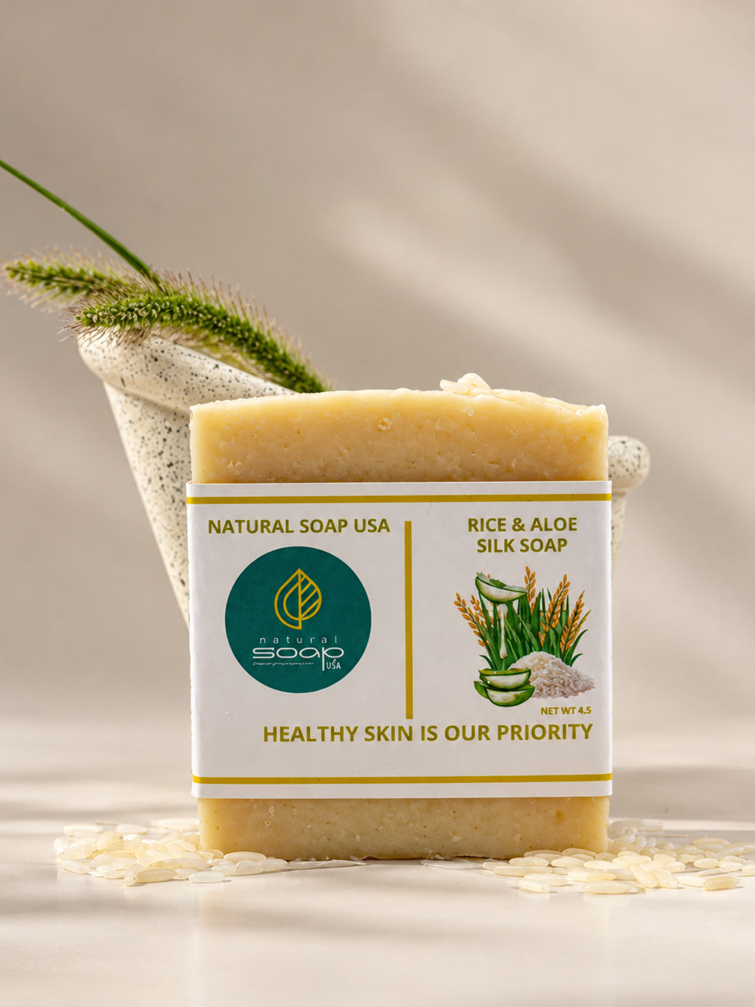 Rice & Aloe Silk Soap